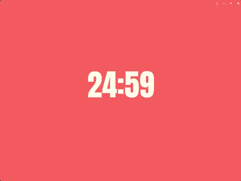 You only see the essential information while running the timer.